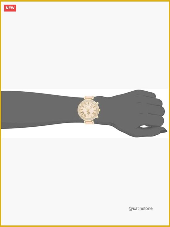 Gold-Tone and Crystal Bracelet Watch - Analog Quartz main image 6